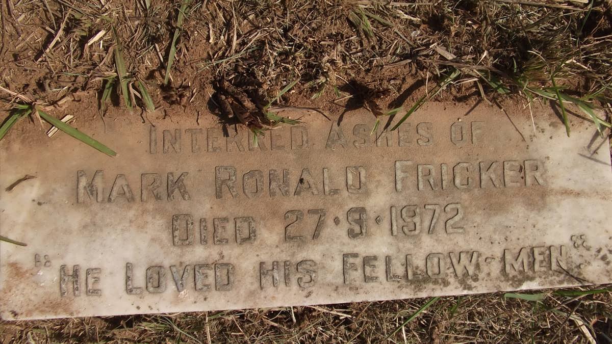 FRICKER George Harold -1970 :: FRICKER Mark Ronald -1972