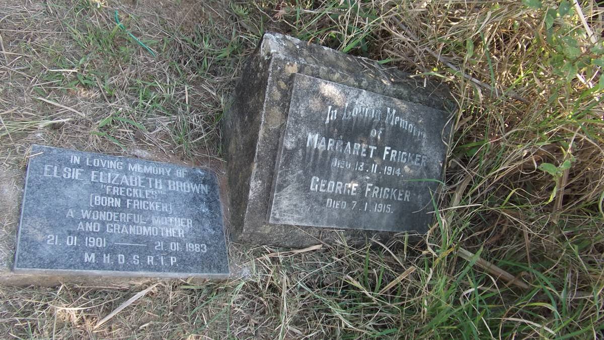 FRICKER George -1915 &amp; Margaret -1914 :: BROWN Elsie Elizabeth nee FRICKER 1901-1983