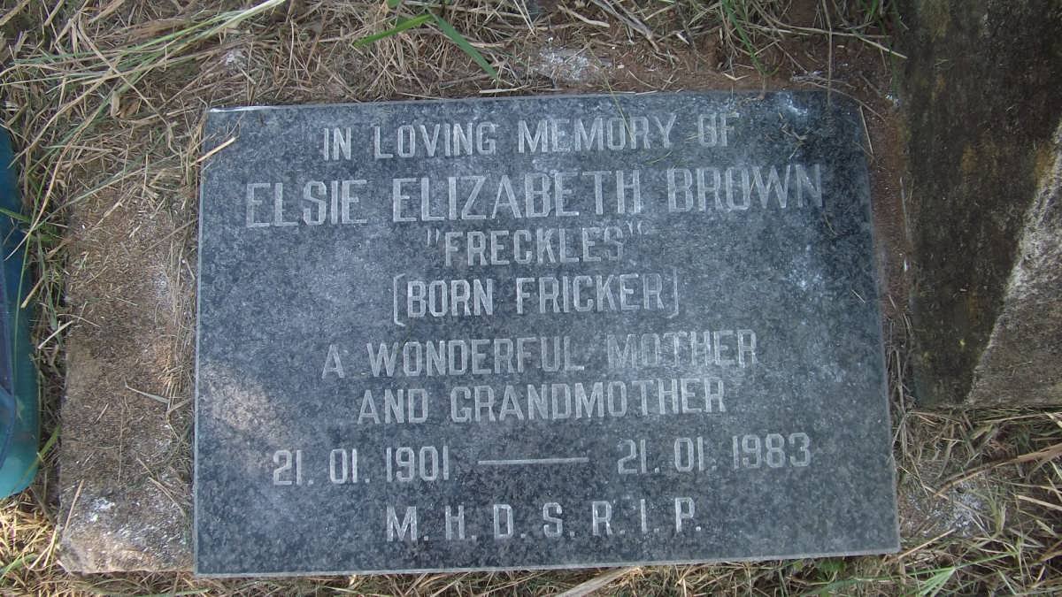 FRICKER George -1915 &amp; Margaret -1914 :: BROWN Elsie Elizabeth nee FRICKER 1901-1983