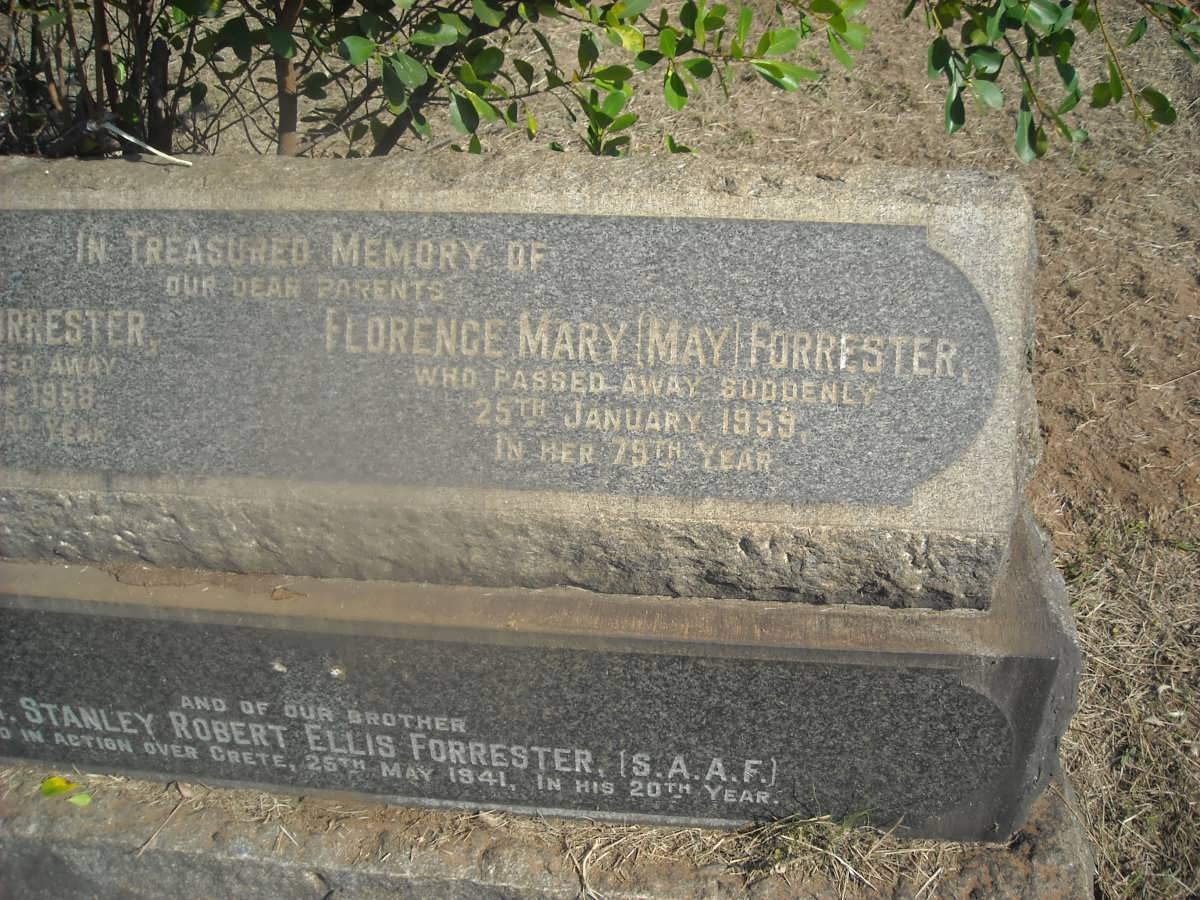 FORRESTER Robert -1958 &amp; Florence Mary -1959 :: FORRESTER Stanley Robert Ellis -1941