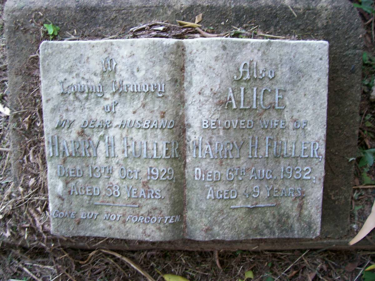 FULLER Harry H. -1929 &amp; Alice -193?