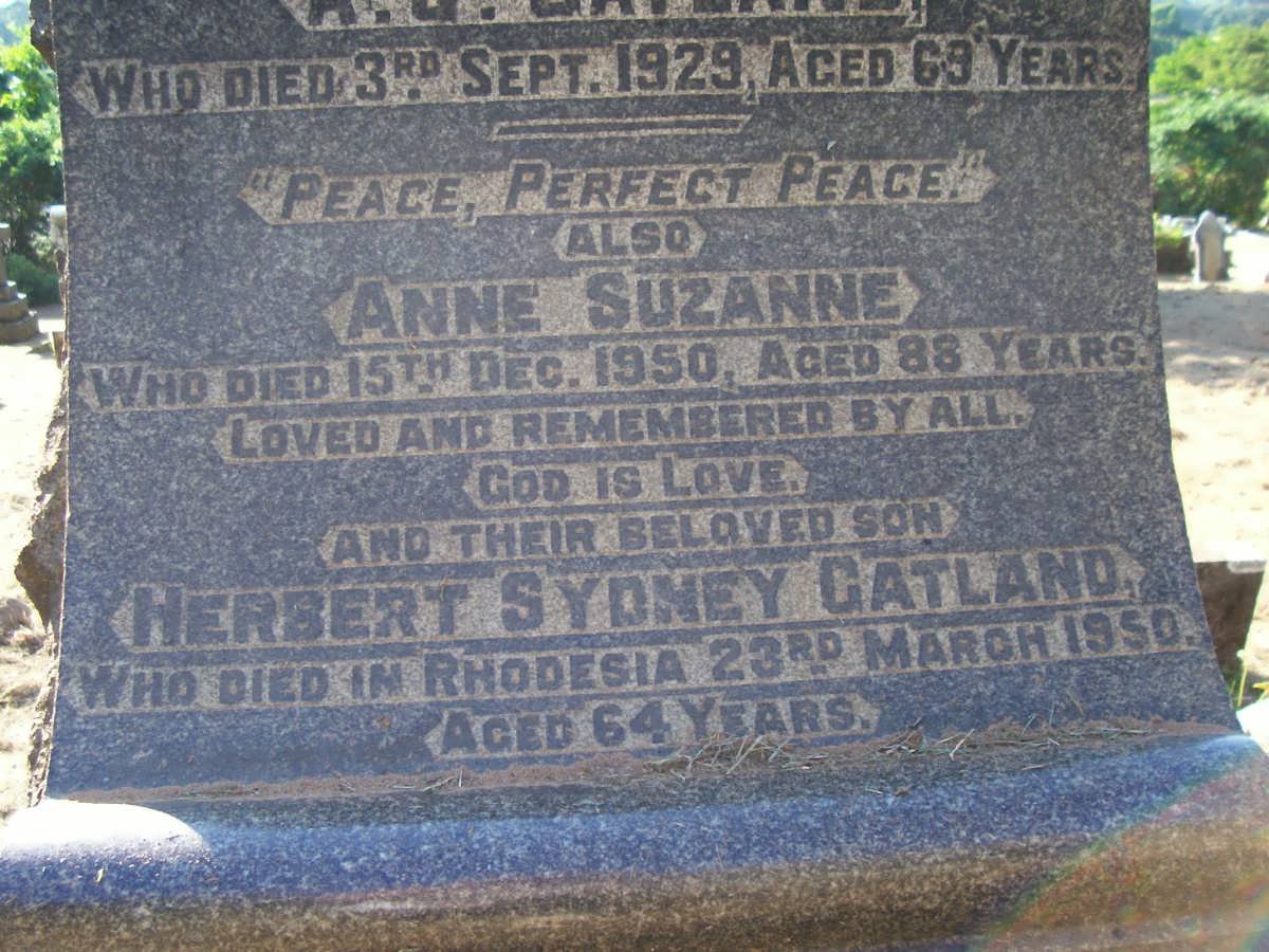 GATLAND George J. -1929 &amp; Anne Suzanne -1950 :: Herbert Sydney -1950