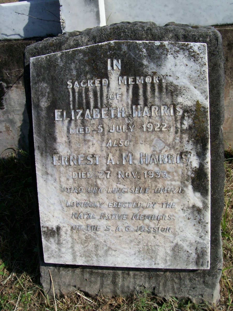 HARRIS Ernest A.M. -1933 &amp; Elizabeth -1922 