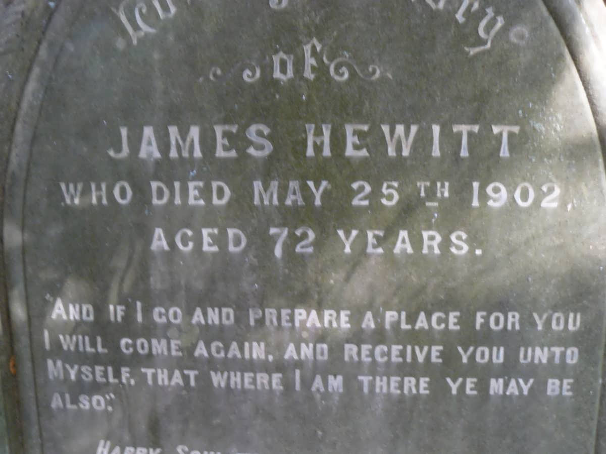 HEWITT James -1902 &amp; Ellen -1917