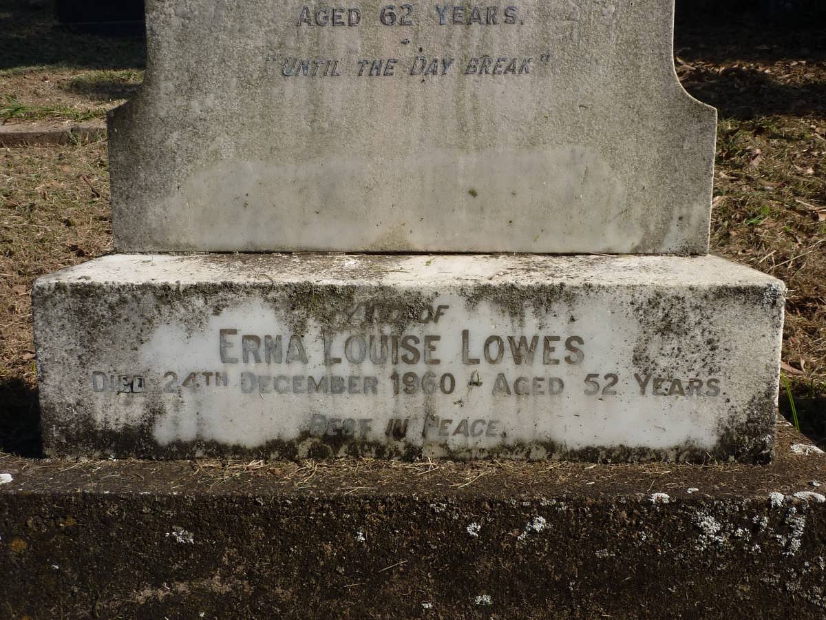 JEHRING Alfred Ernest -1936 &amp; Bertha -1916 :: LOWES Erna Louise -1960