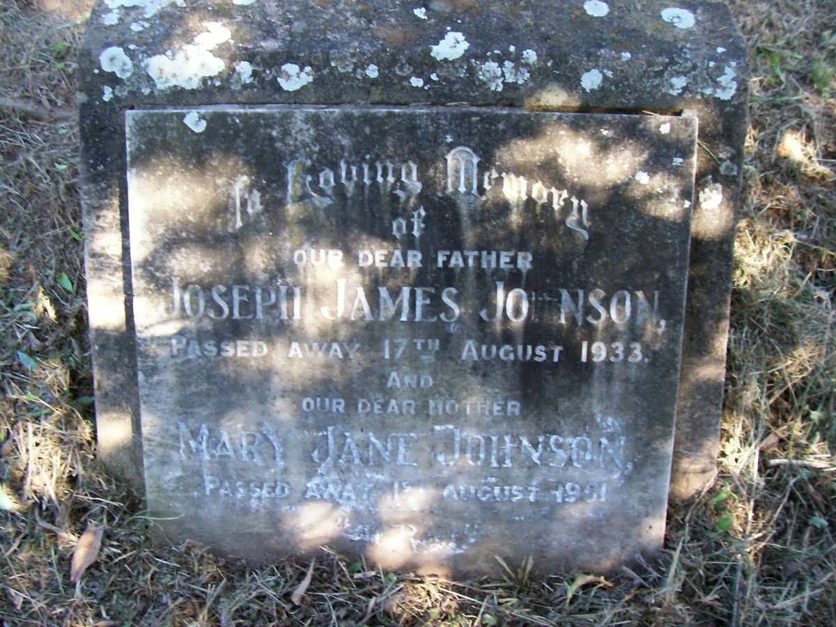 JOHNSON Joseph James -1933 &amp; Mary Jane -1951