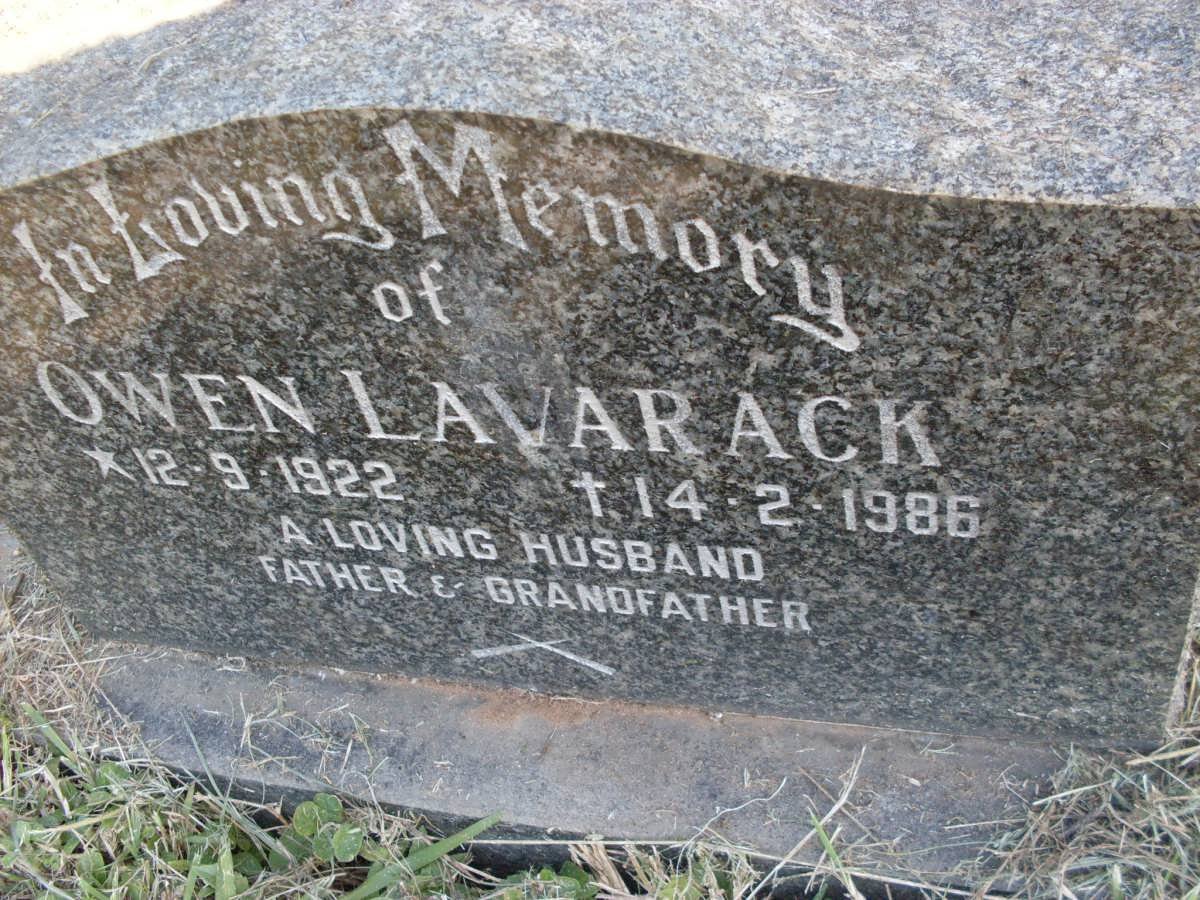LAVARACK Owen 1922-1986