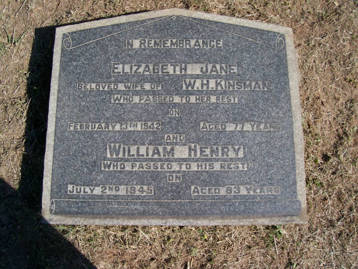 KINSMAN Clarence 1894-1980 &amp; Emily Ada MENZIES :: KINSMAN Catherine Doris 1899 :: KINSMAN William Henry -1899