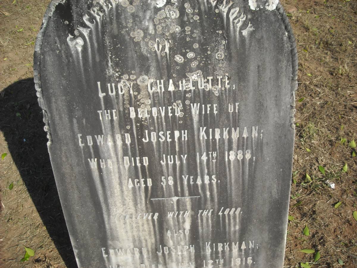 KIRKMAN Edward Joseph -1916 &amp; Lucy Charlotte -1888