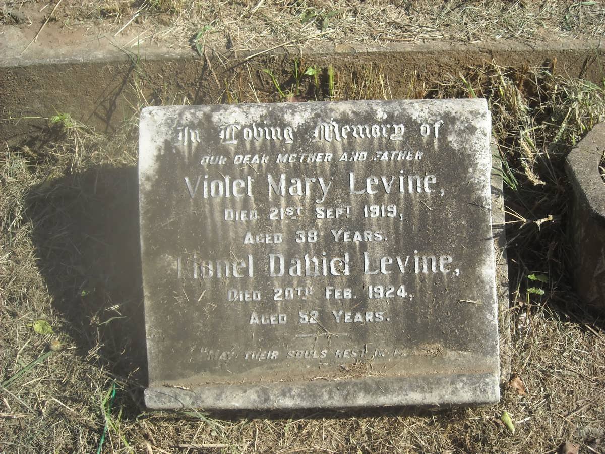 LEVINE Lionel Daniel -1924 &amp; Violet Mary -1919