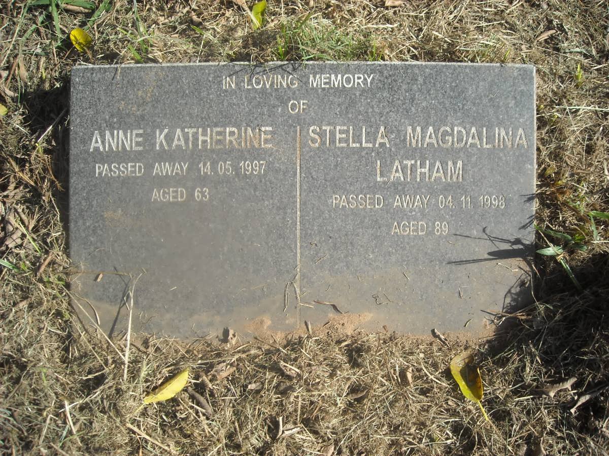 LATHAM Anne Katherine -1997 :: LATHAM Stella Magdalina -1998
