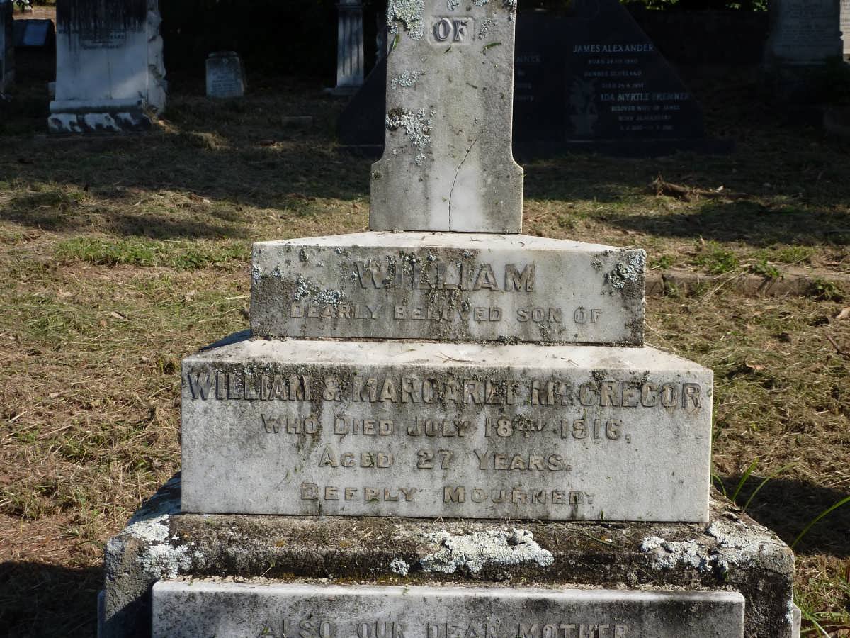McGREGOR Robert Cecil -1944 :: McGREGOR Helen Theresa -1979 :: McGREGOR William -1916
