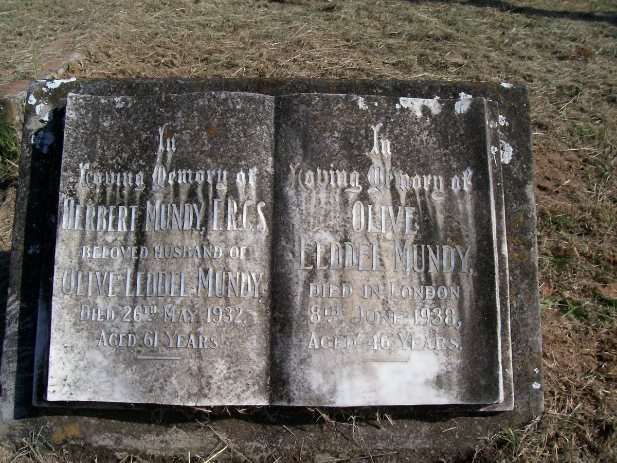 MUNDY Herbert -1932 &amp; Olive Leddel -1938