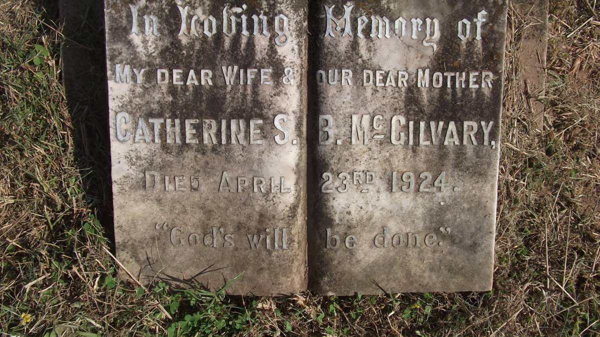 McGILVARY Catherine S.B. -1924