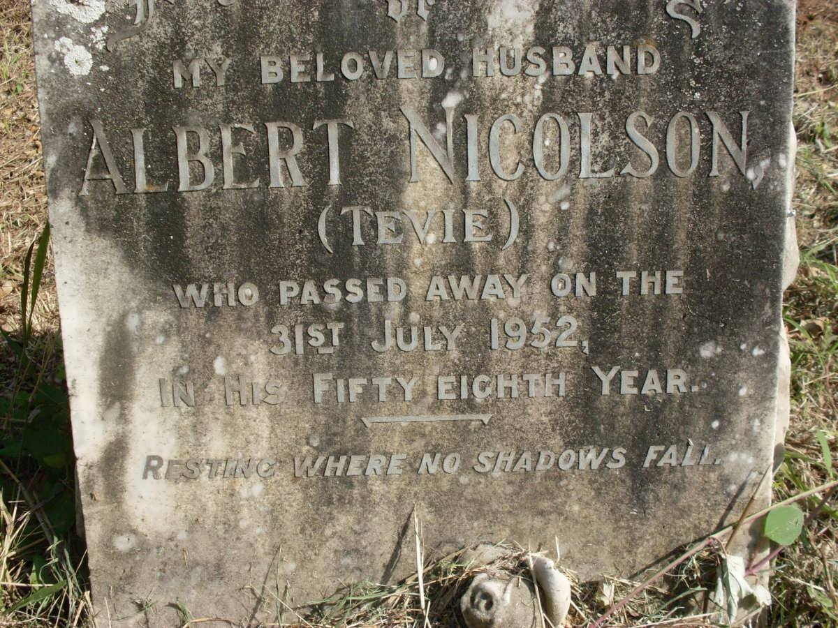 NICOLSON Albert -1952