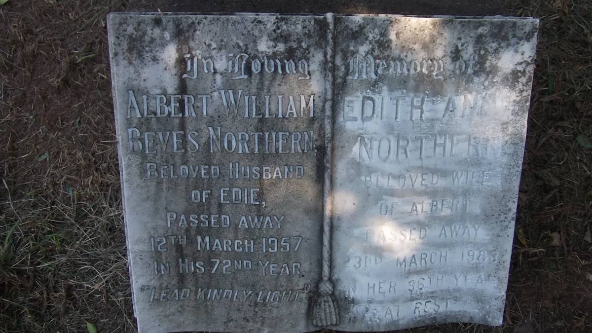 NORTHERN Alan Wilfred Beves 1910-1994 &amp; Doris Bertha FRY 1906-1997 :: NORTHERN Albert William Beves -1957 &amp; Edith Ann -1