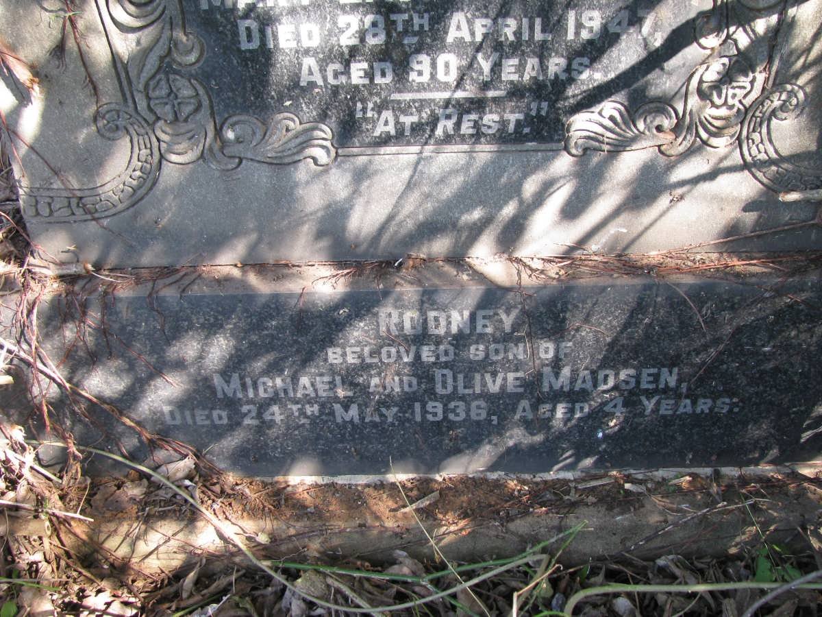 RAPSON Joseph Henry Sommers -1944 &amp; Mary Lavinia -1947 :: MADSEN Rodney -1936