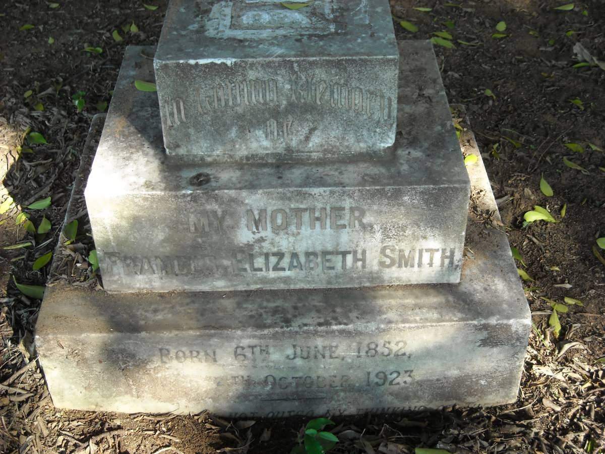 SMITH Frances Elizabeth 1852-1923