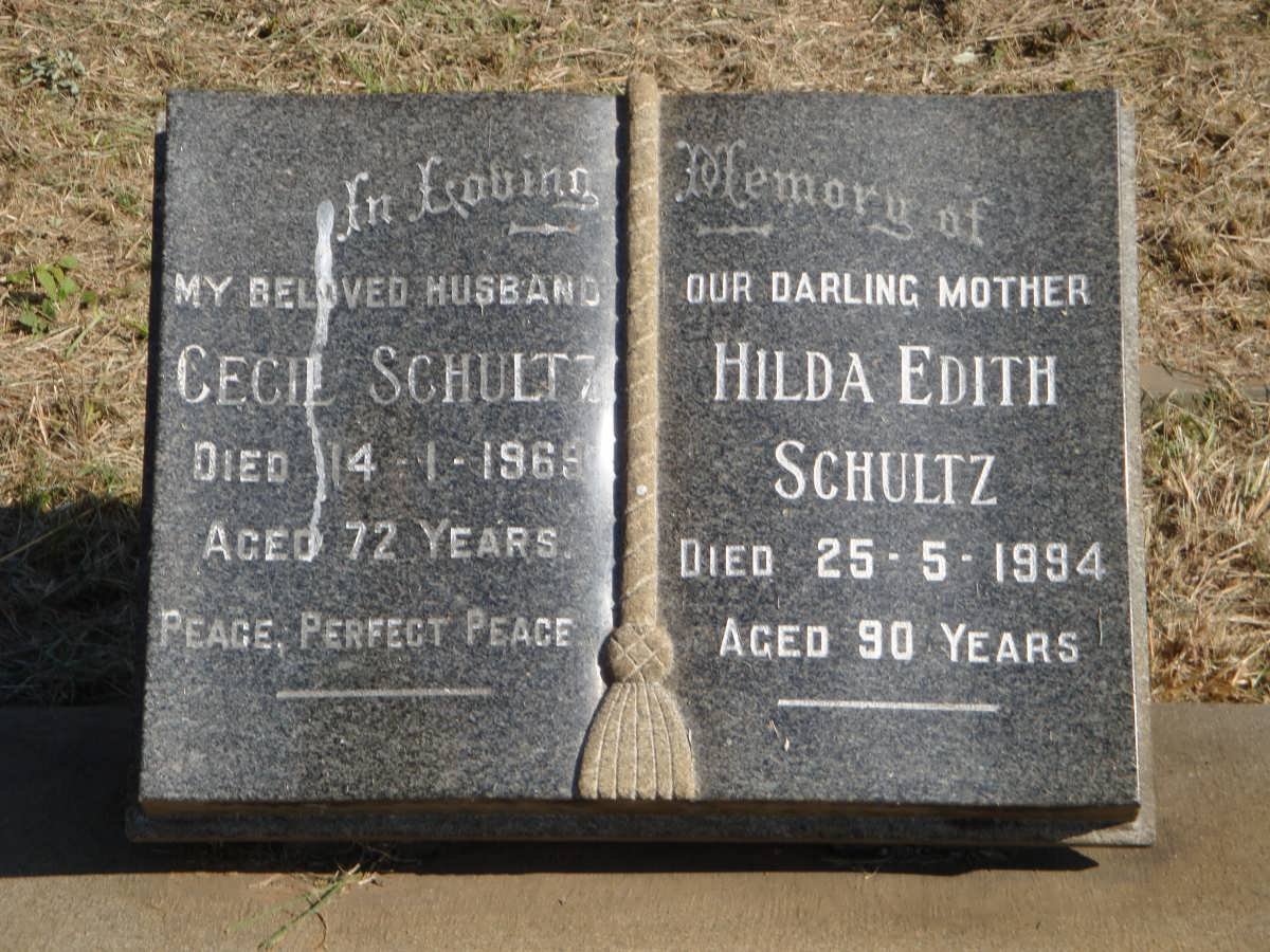 SCHULTZ Cecil -1969 &amp; Hilda Edith -1994