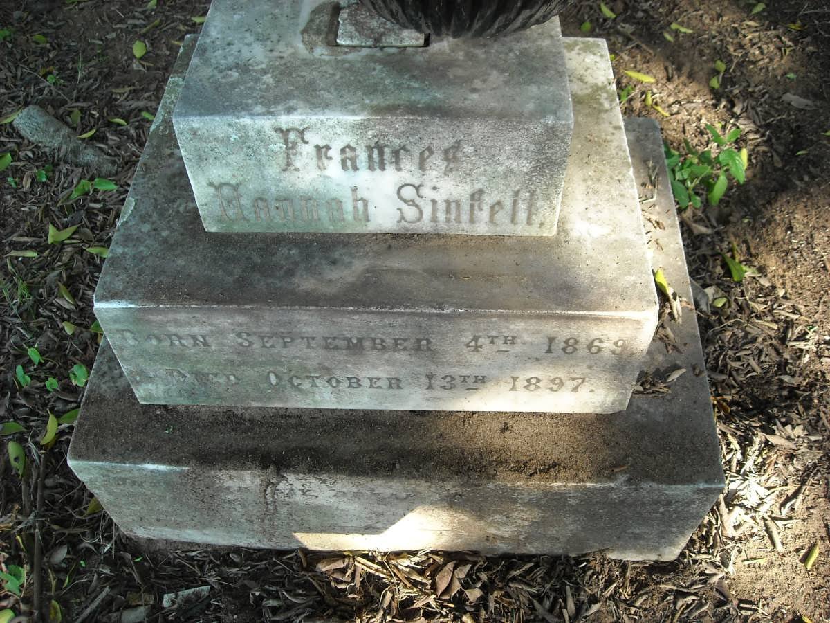 SINFELL Frances Hannah 1869-1897