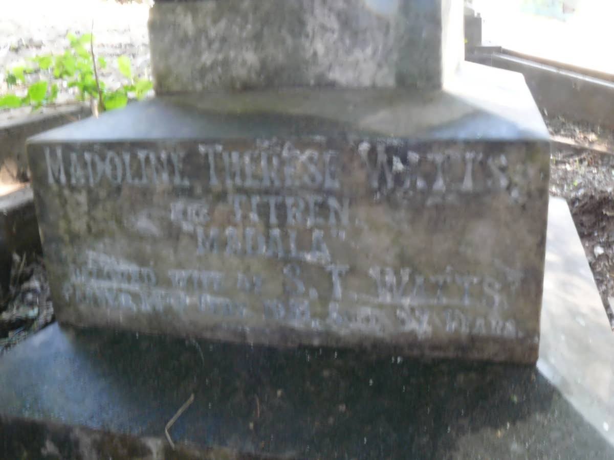 TITREN Achille Ernest 1838-1904 &amp; Julia Maria -1931 :: WATTS Madoline Therese nee TRITEN