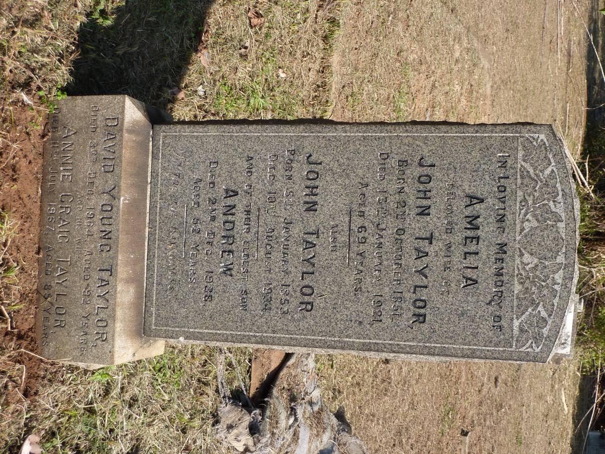 TAYLOR John 1853-1934 &amp; Amelia 1851-1921 :: TAYLOR Andrew -1938
