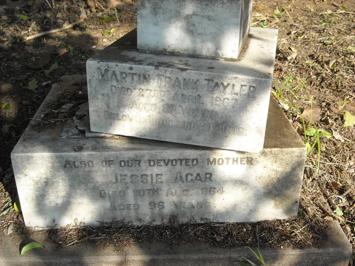 TAYLER Martin Frank -1967 :: AGAR Jessie -1964