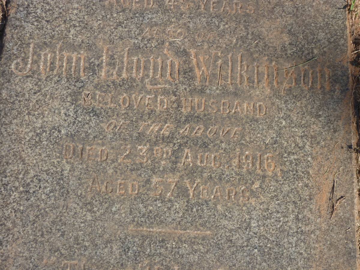 WILKINSON John Lloyd -1916 &amp; Bella -1906