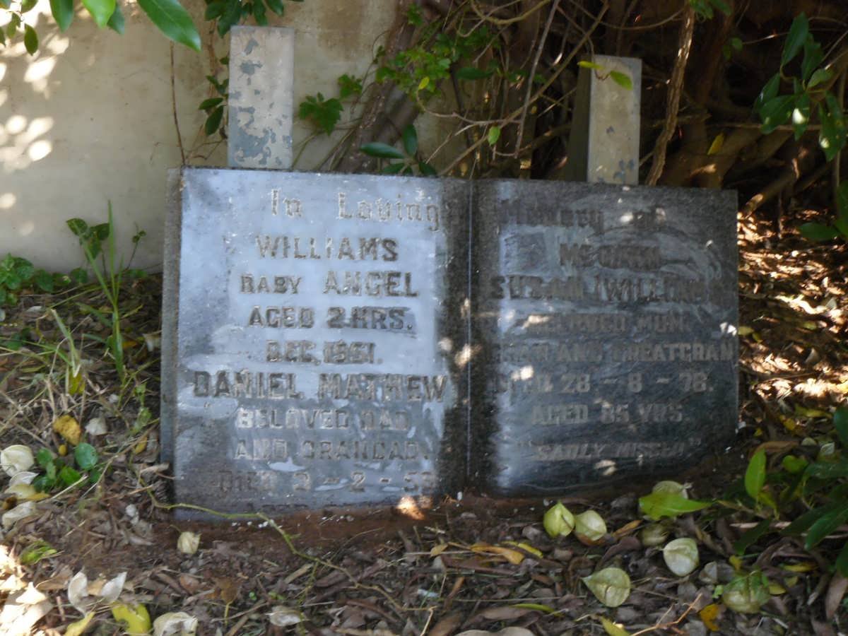 WILLIAMS Daniel Mathew -1953 &amp; Susan McCAIN previously WILLIAMS -1976 :: ? -1951