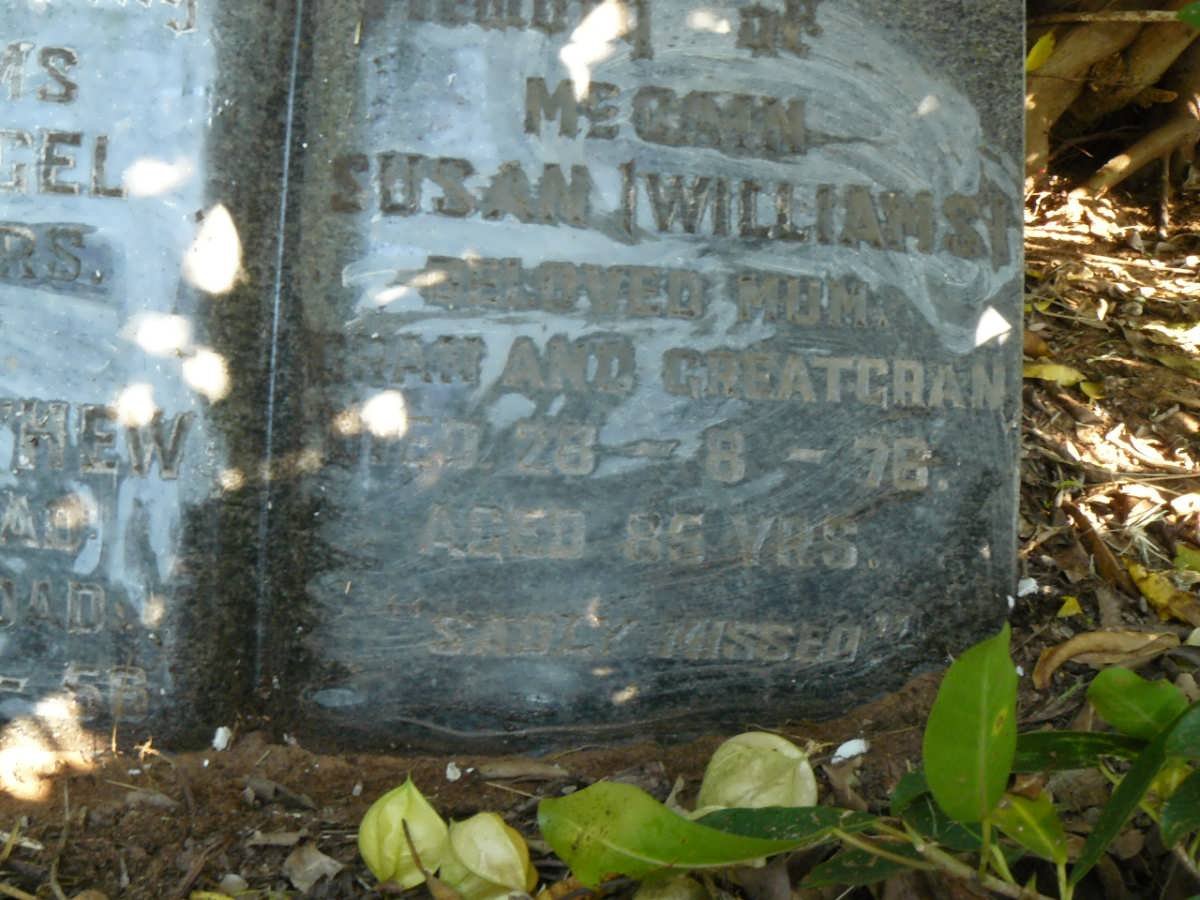 WILLIAMS Daniel Mathew -1953 &amp; Susan McCAIN previously WILLIAMS -1976 :: ? -1951