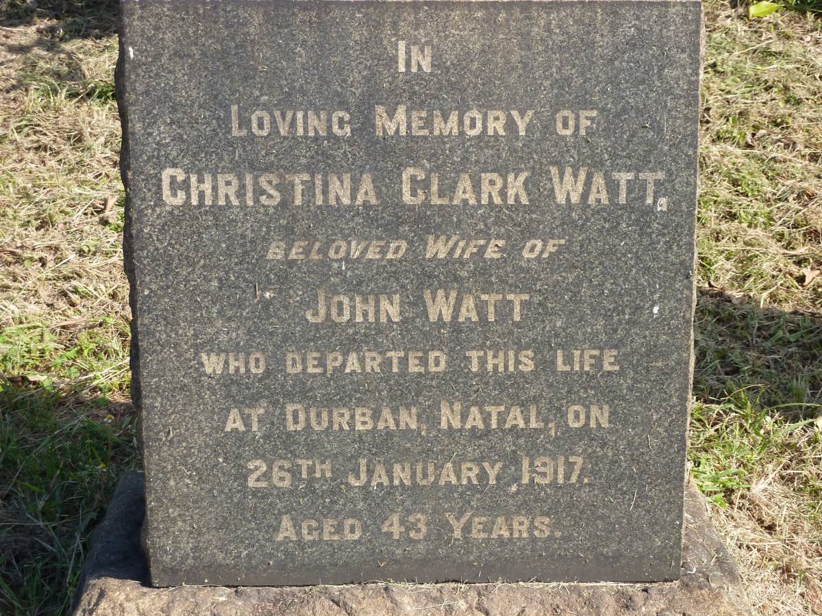 WATT John -1948 &amp; Christina Clark -1917