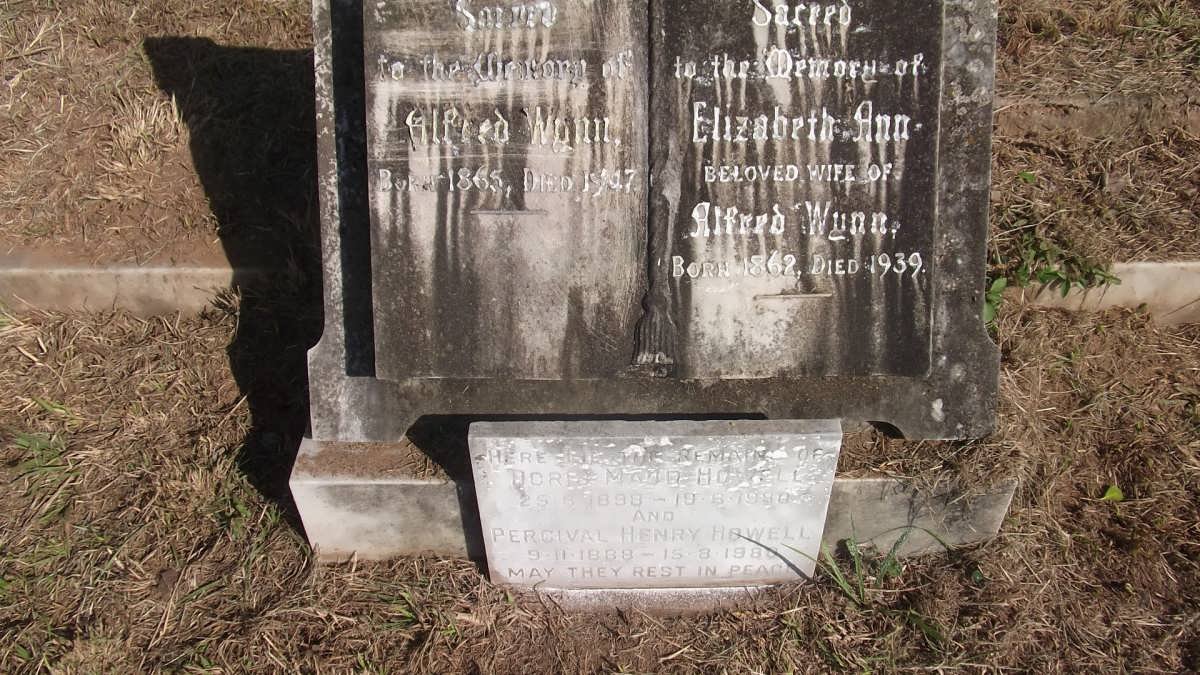 WYNN Alfred 1865-1947 &amp; Elizabeth Ann 1862-1939 :: HOWELL Percival Henry 1888-1990 &amp; Doris Maud 1898-1980 