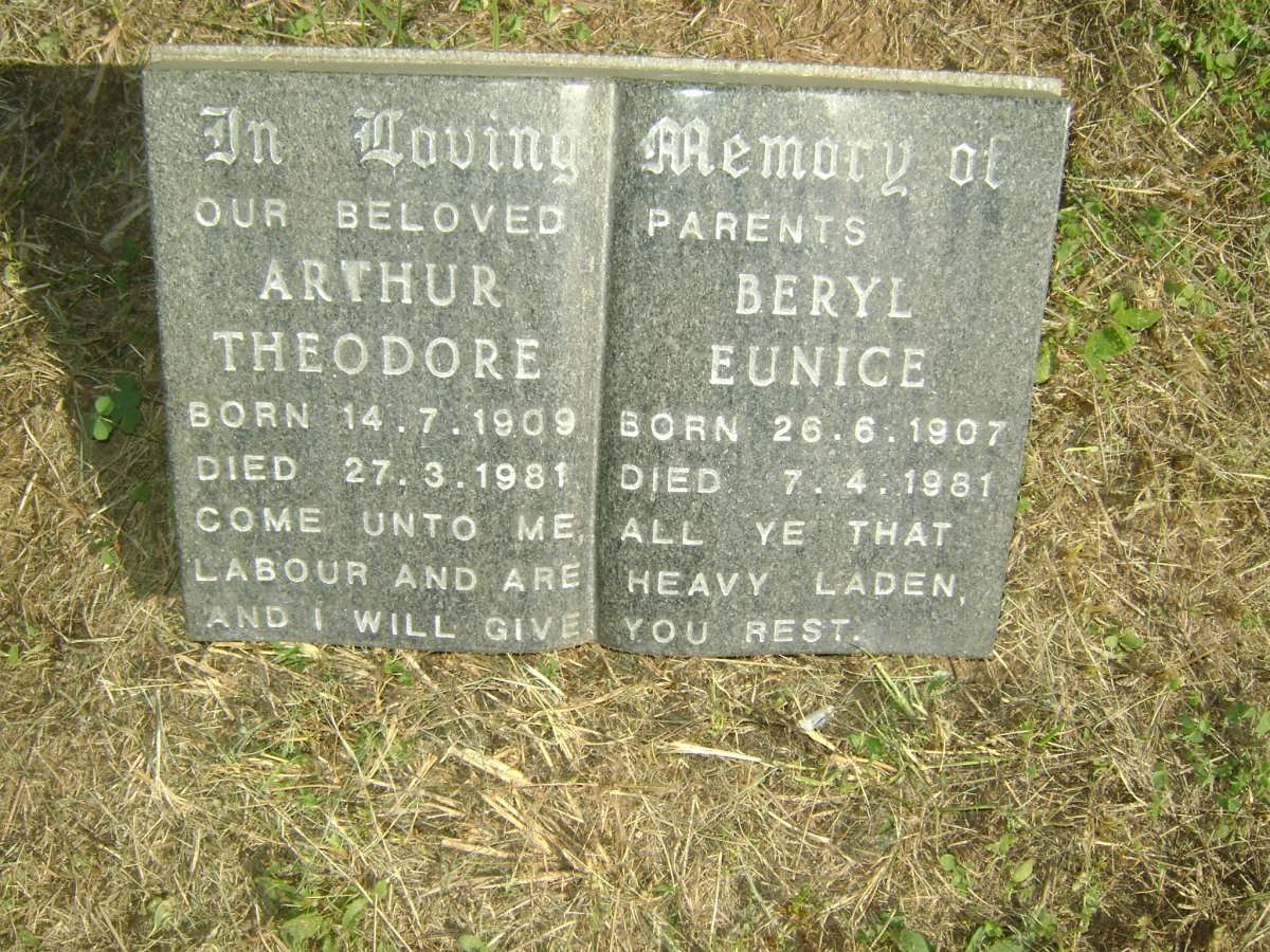 ? Arthur Theodore 1909-1981 &amp; Beryl Eunice 1907-1981