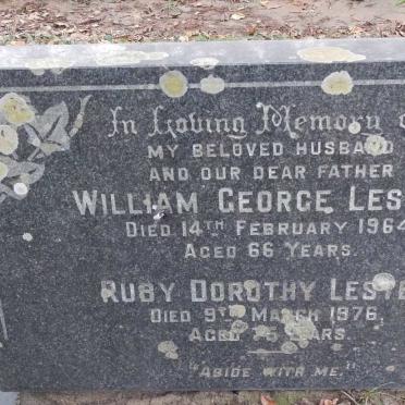 LESTER William George -1964 &amp; Ruby Dorothy -1976