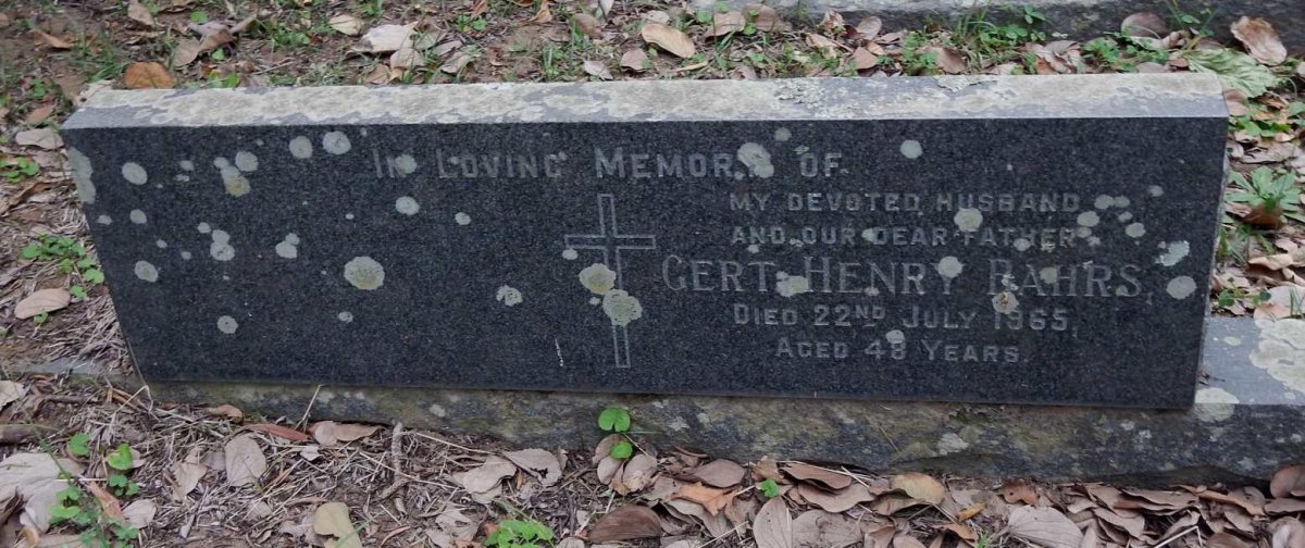 BAHRS Gert Henry -1965