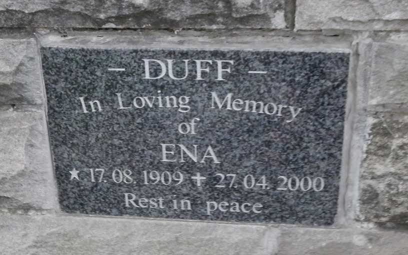 DUFF Ena 1909-2000