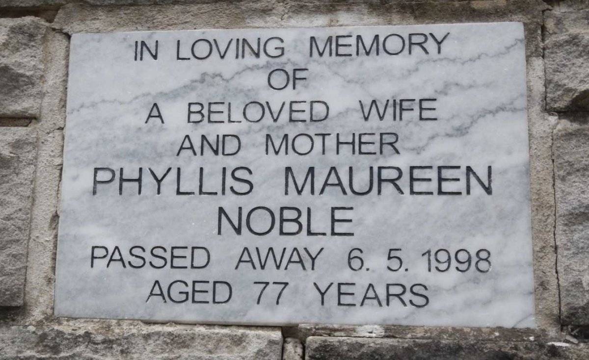 NOBLE Phyllis Maureen -1998