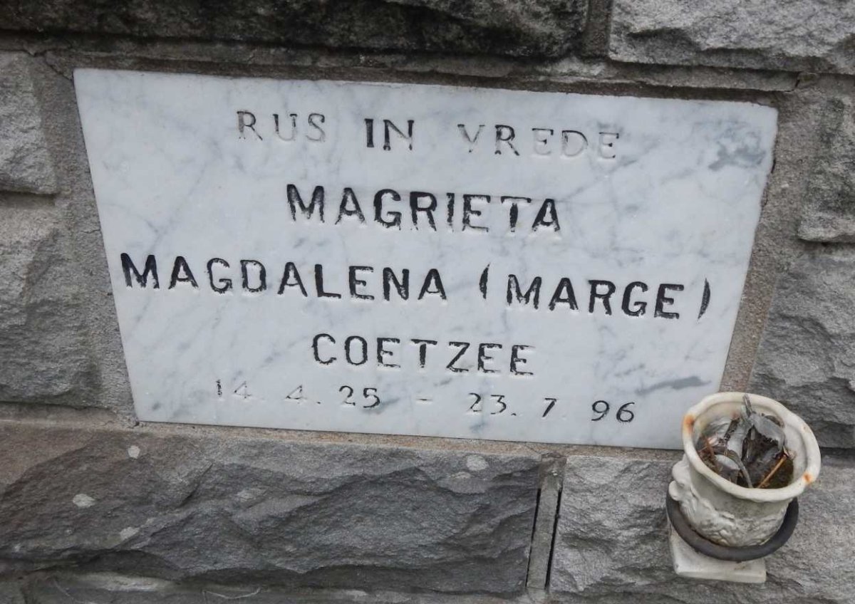 COETZEE Magrieta Magdalena 1925-1996