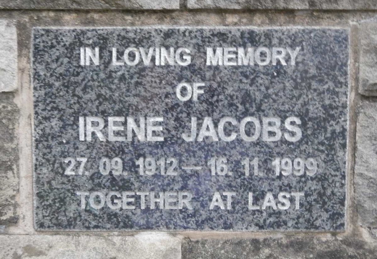 JACOBS Irene 1912-1999