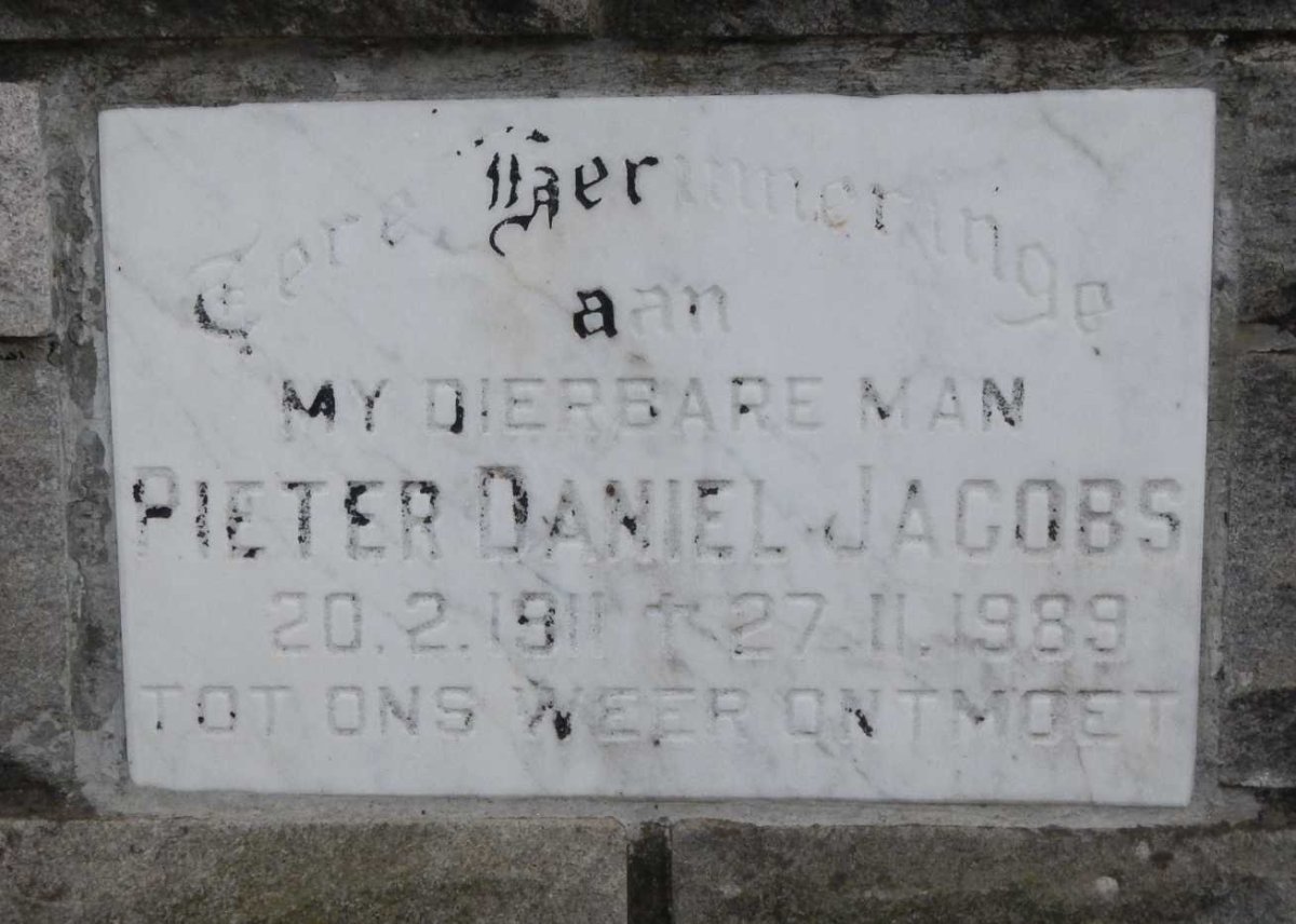 JACOBS Pieter Daniel 1911-1989