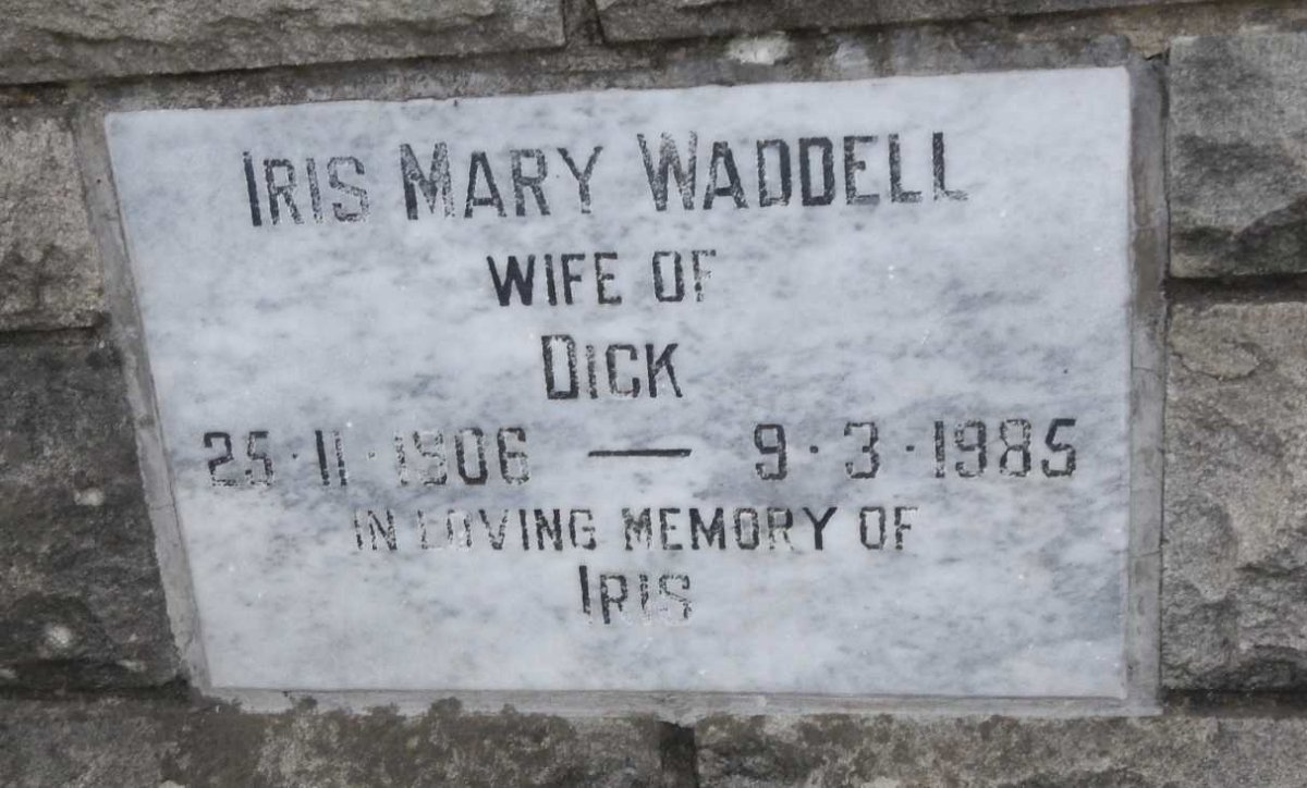 WADDELL Iris Mary 1906-1985
