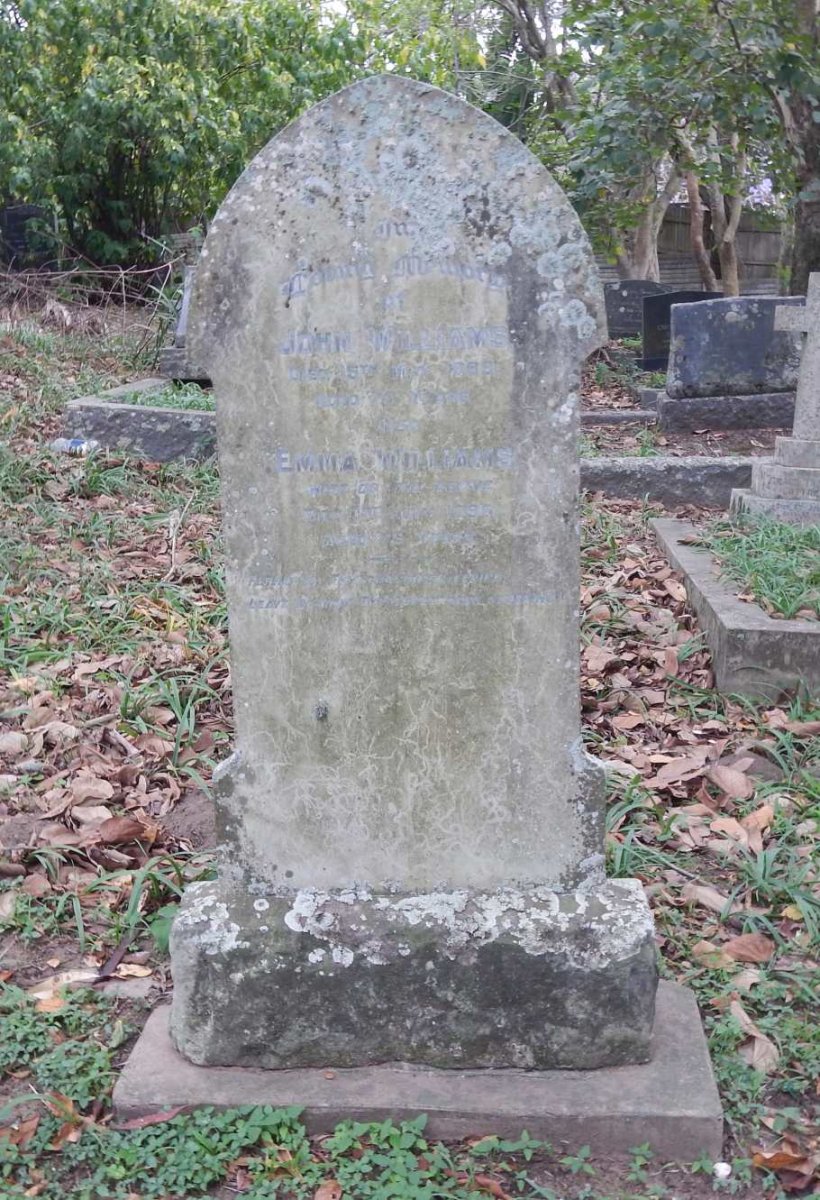 WILLIAMS John -1889 &amp; Emma -1899