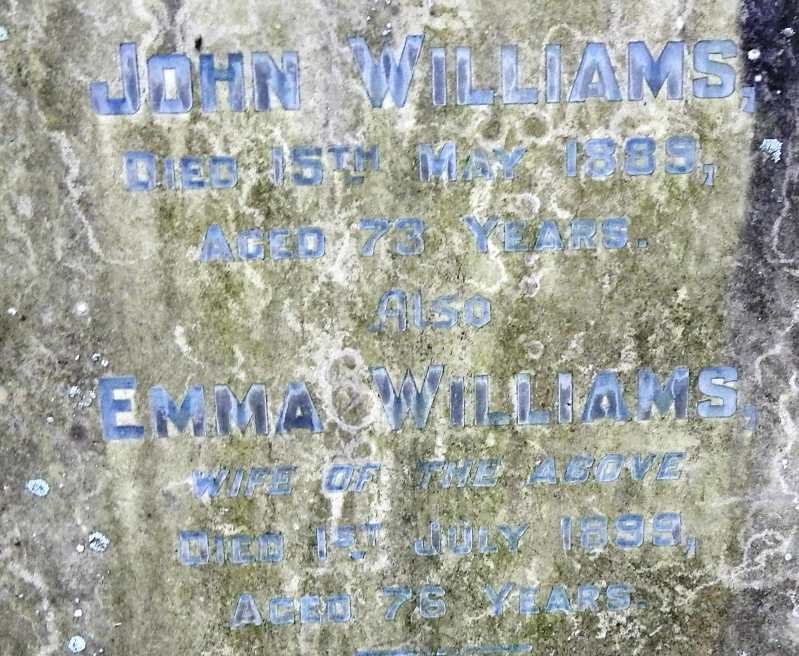 WILLIAMS John -1889 &amp; Emma -1899