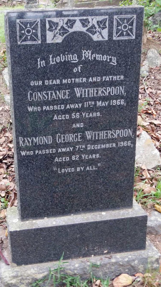 WITHERSPOON Raymond George -1966 &amp; Constance -1966