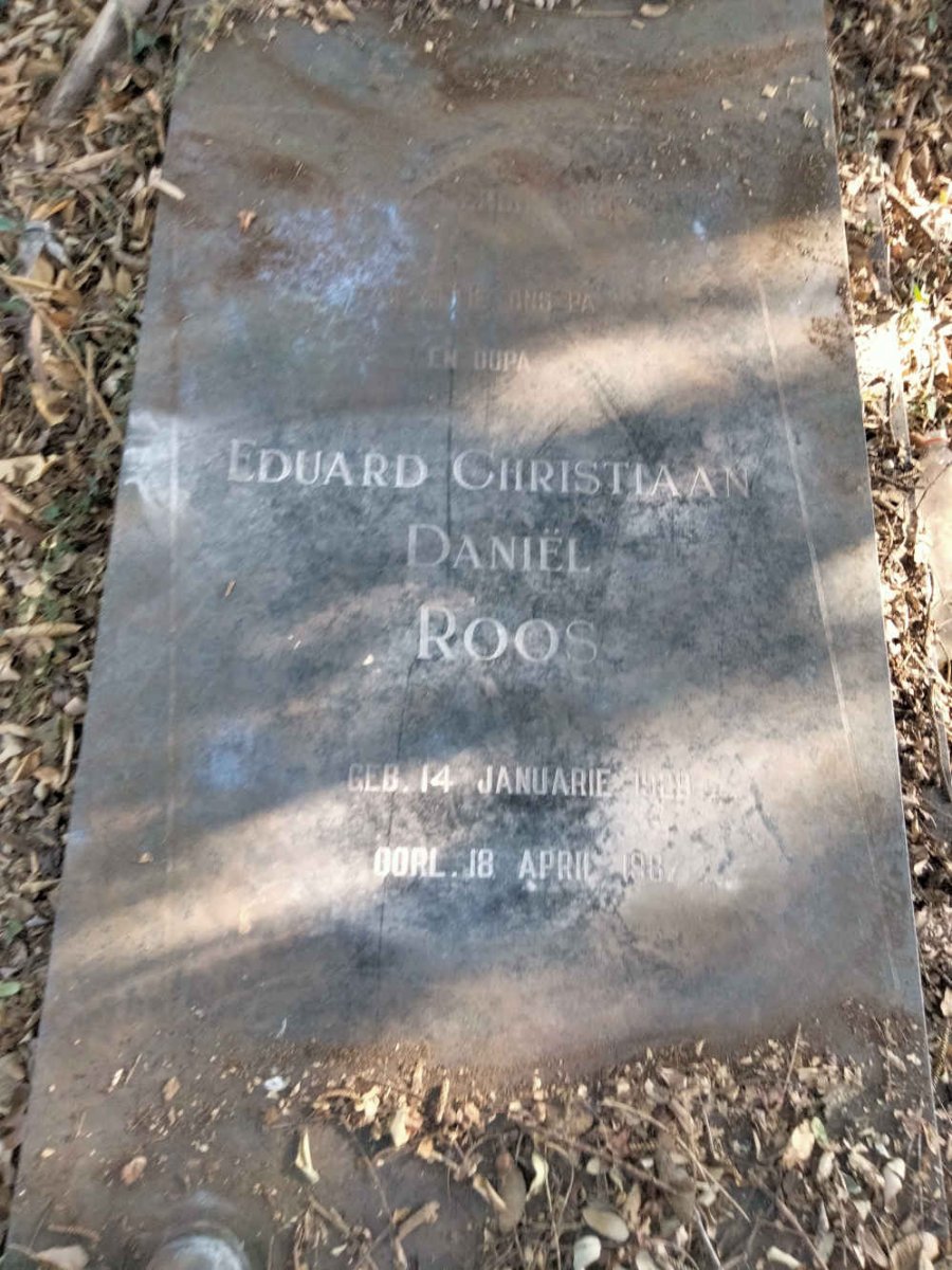 ROOS Eduard Christiaan Daniel 1929-1987