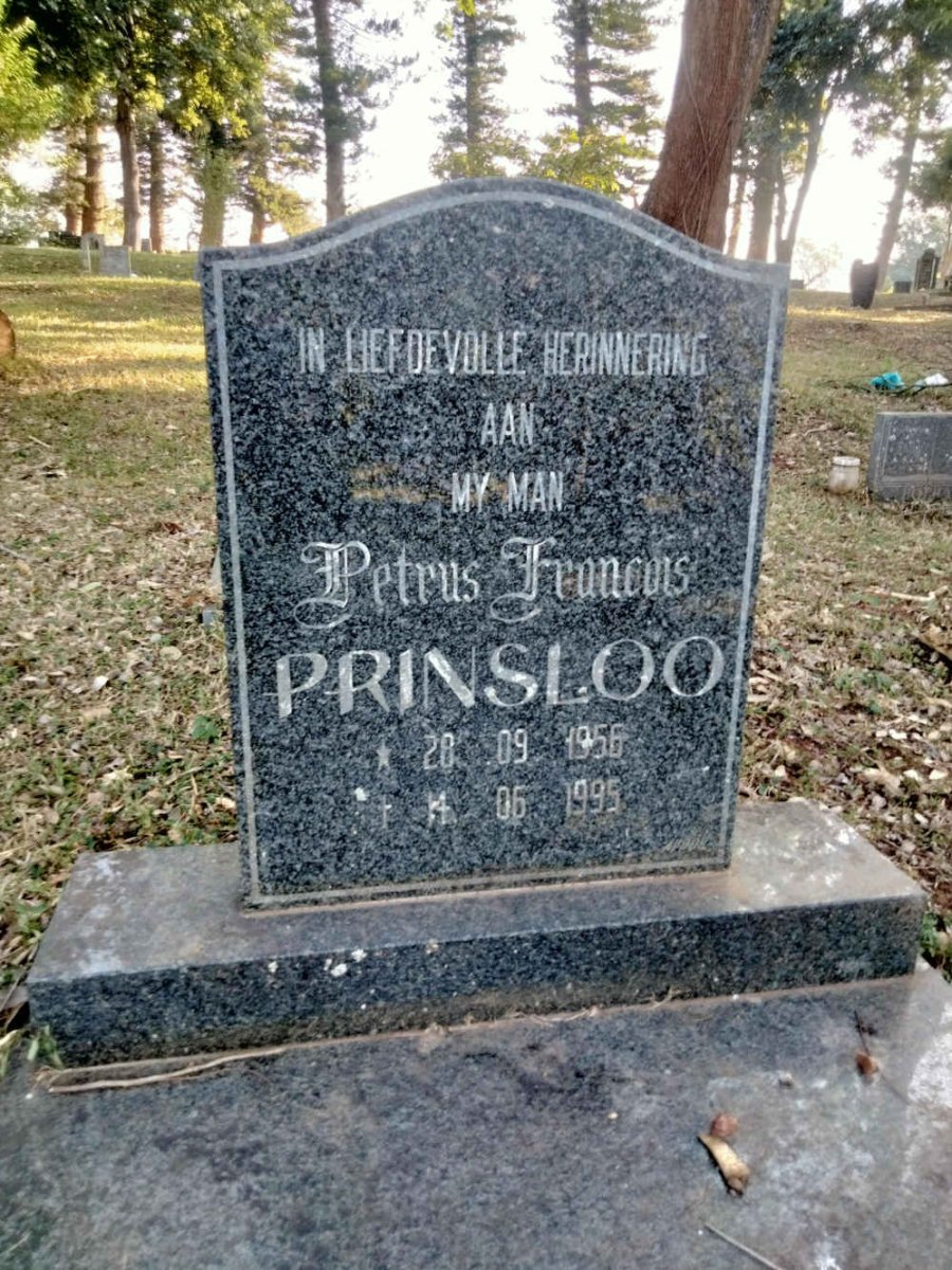 PRINSLOO Petrus Francois 1956-1995