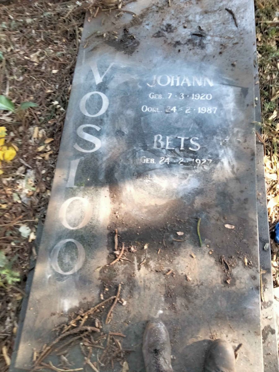 VOSLOO Johann 1920-1987 & Bets 1927-