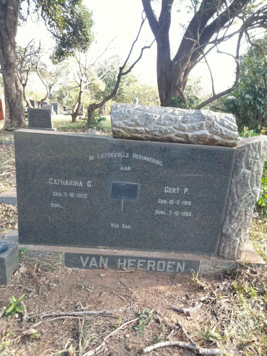 HEERDEN Gert P., van 1919-1968 & Catharina G. 1922-