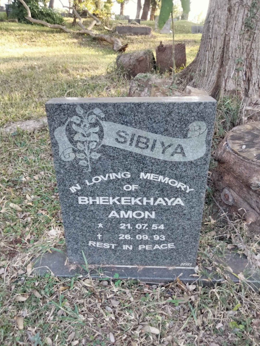 SIBIYA Bhekekhaya Amon 1954-1993