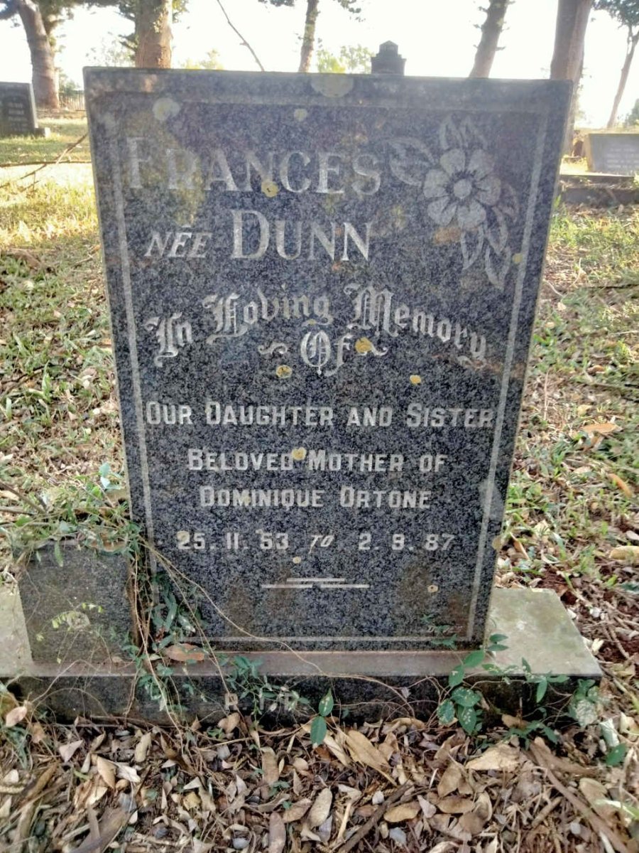 ORTONE Frances nee DUNN 1953-1987